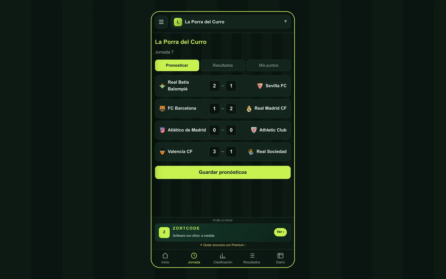 Pronósticos de la jornada en Golorum