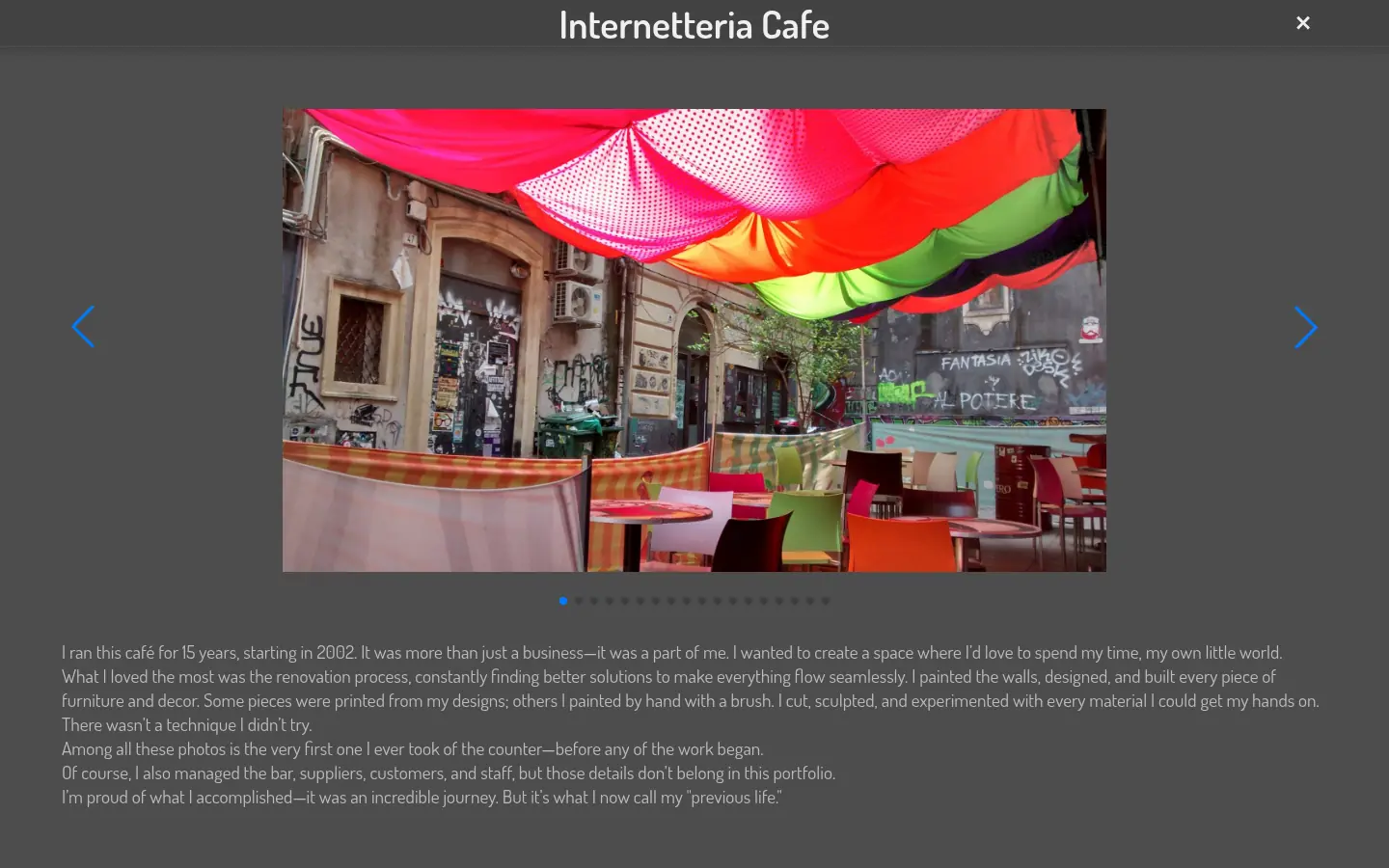 Detalle de un proyecto de diseño con su galería